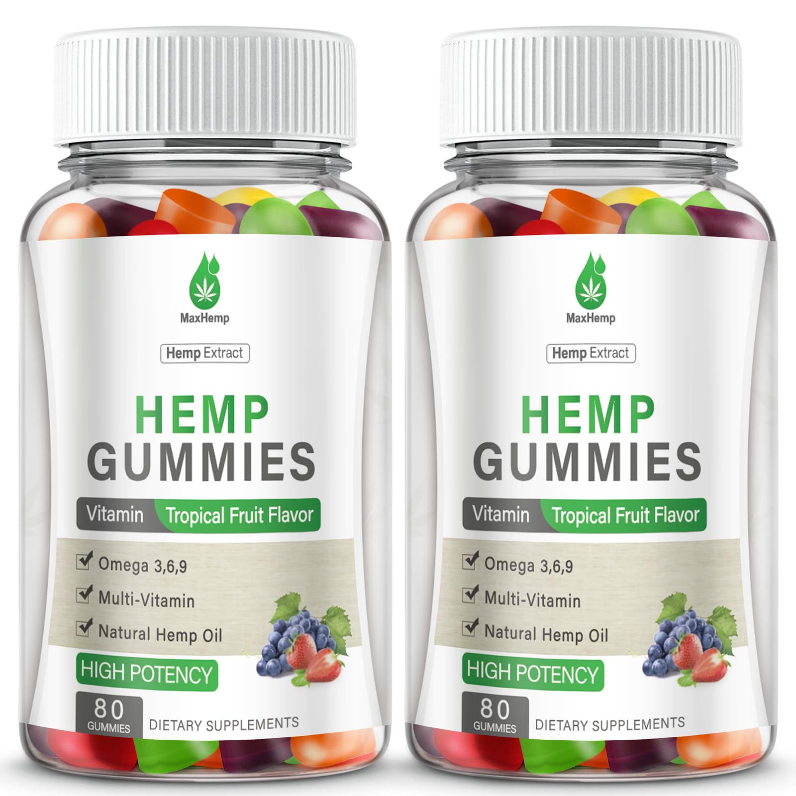 MaxHemp Gummies en bouteille, origine Colorado et douceur naturelle pour le sommeil.