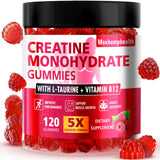 Maxhemphealth Creatine Gummies framboise en bouteille, pratique pour l'entraînement quotidien.
