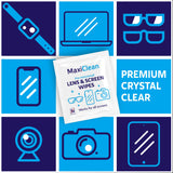 Lingettes Maxi Clean format compact, idéal pour voyage.