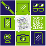 MAXI CLEAN lingettes polyvalentes pour nettoyer écrans d’ordinateur portable.