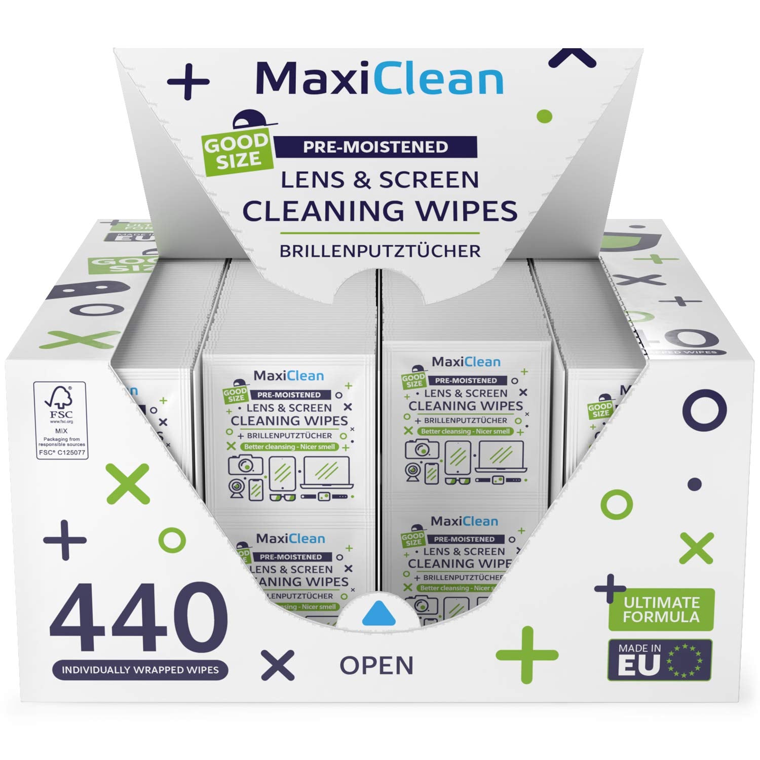 MAXI CLEAN peut aussi nettoyer les écrans de voiture et montres.