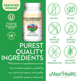 Formule Maxi Health B12: B12, Folate et Biotine pour soutien nutritionnel.