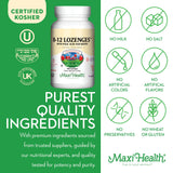 Pastilles Maxi Health B12 fraise valeurs nutritionnelles et B12