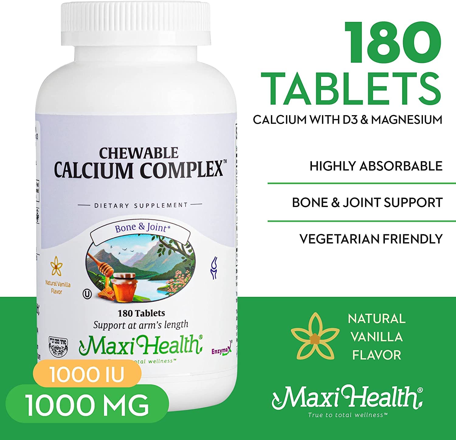 Maxi Health Calcium Complex enzymax-digestion : enzymes aidant l’assimilation des minéraux.