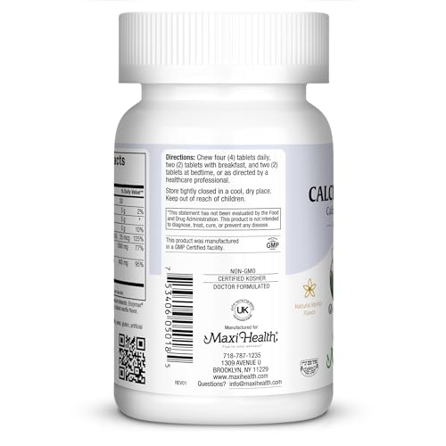 Pastilles à croquer Maxi Health Calcium Complex, vanille et format pratique