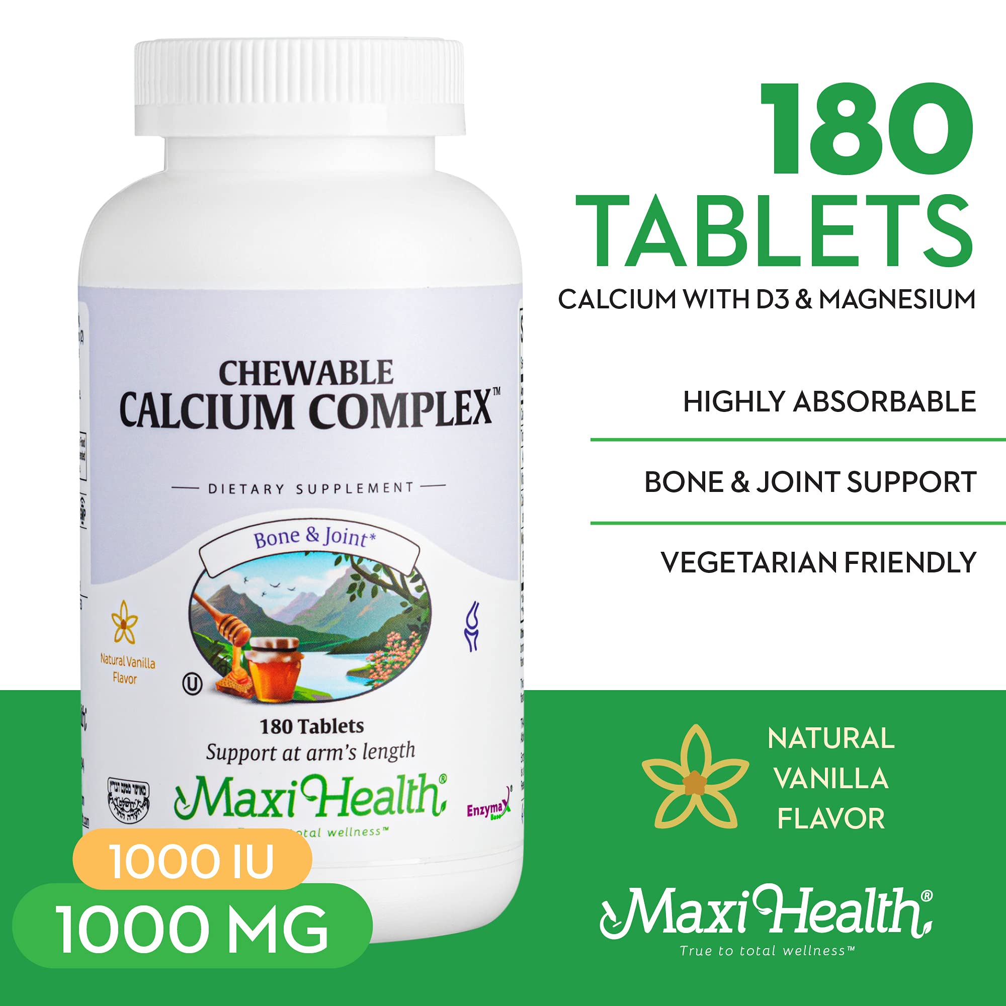 Formulation sans gluten et sans produits laitiers de Maxi Health Calcium Complex