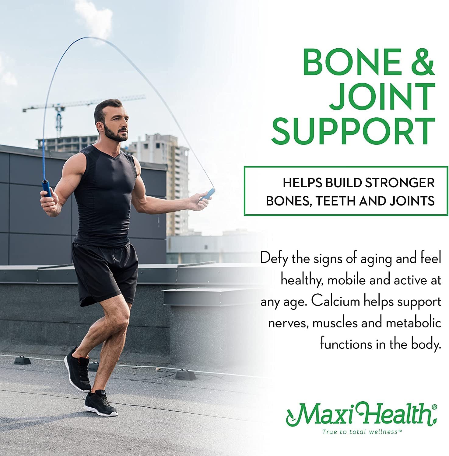 Maxi Health Calcium Complex vitamine D3 : bouchées contenant la vitamine D3 intégrée.