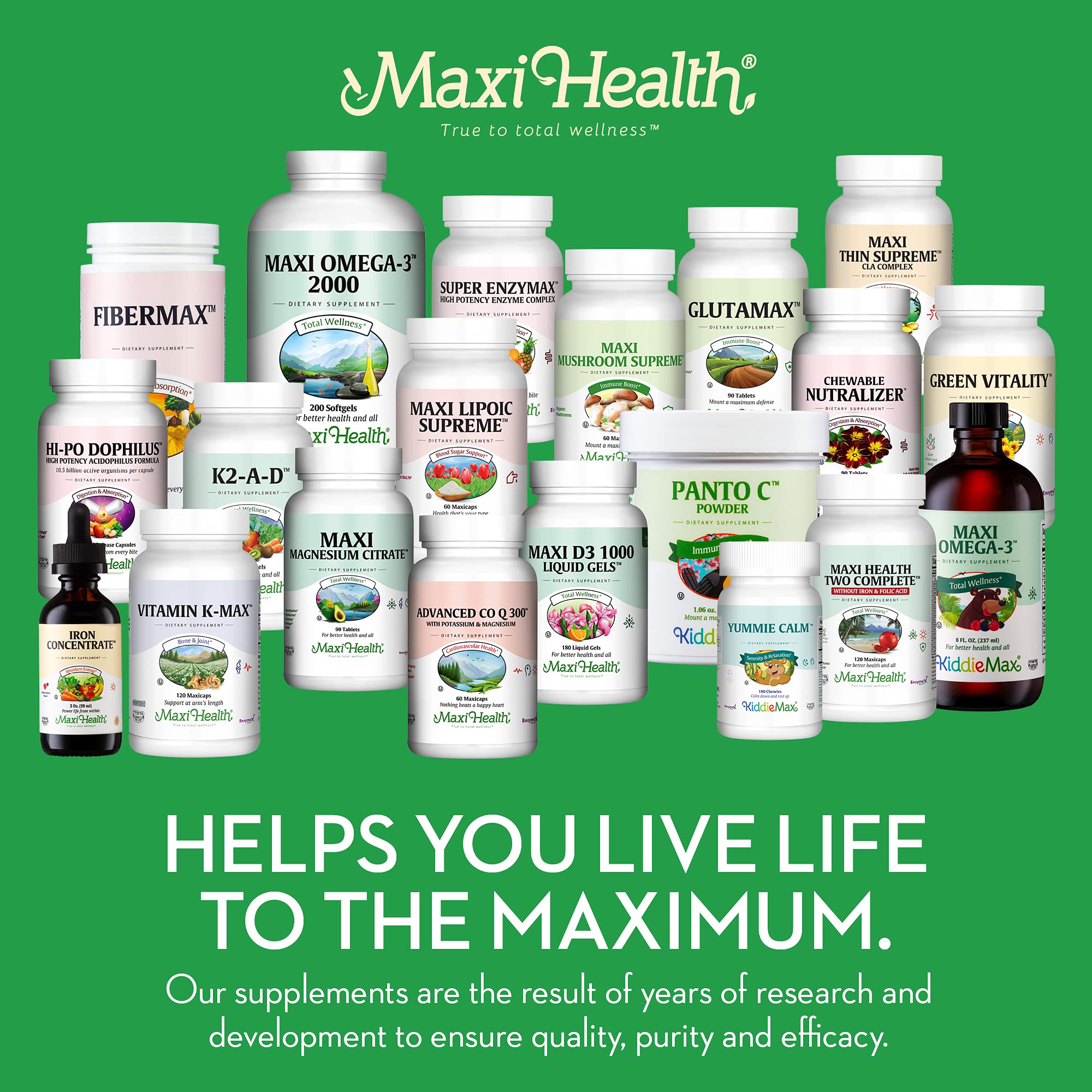 Maxi Health Collagen Peptides Poudre – texture ultra-fine se dissout dans eau ou jus.