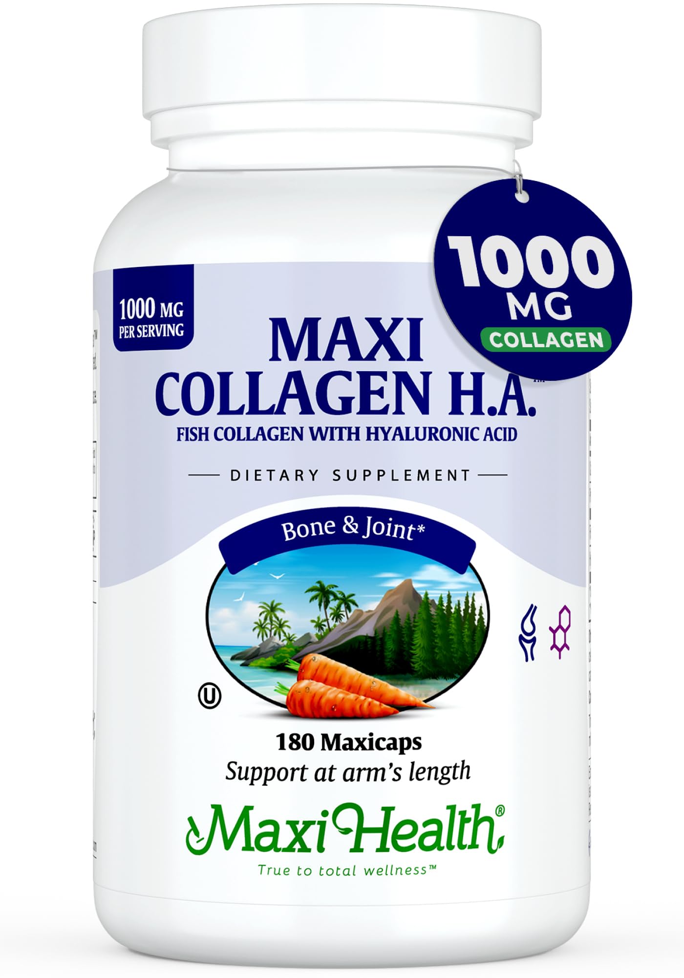 Maxi Health collagene marin 1000 mg : gélules faciles à avaler pour articulations.