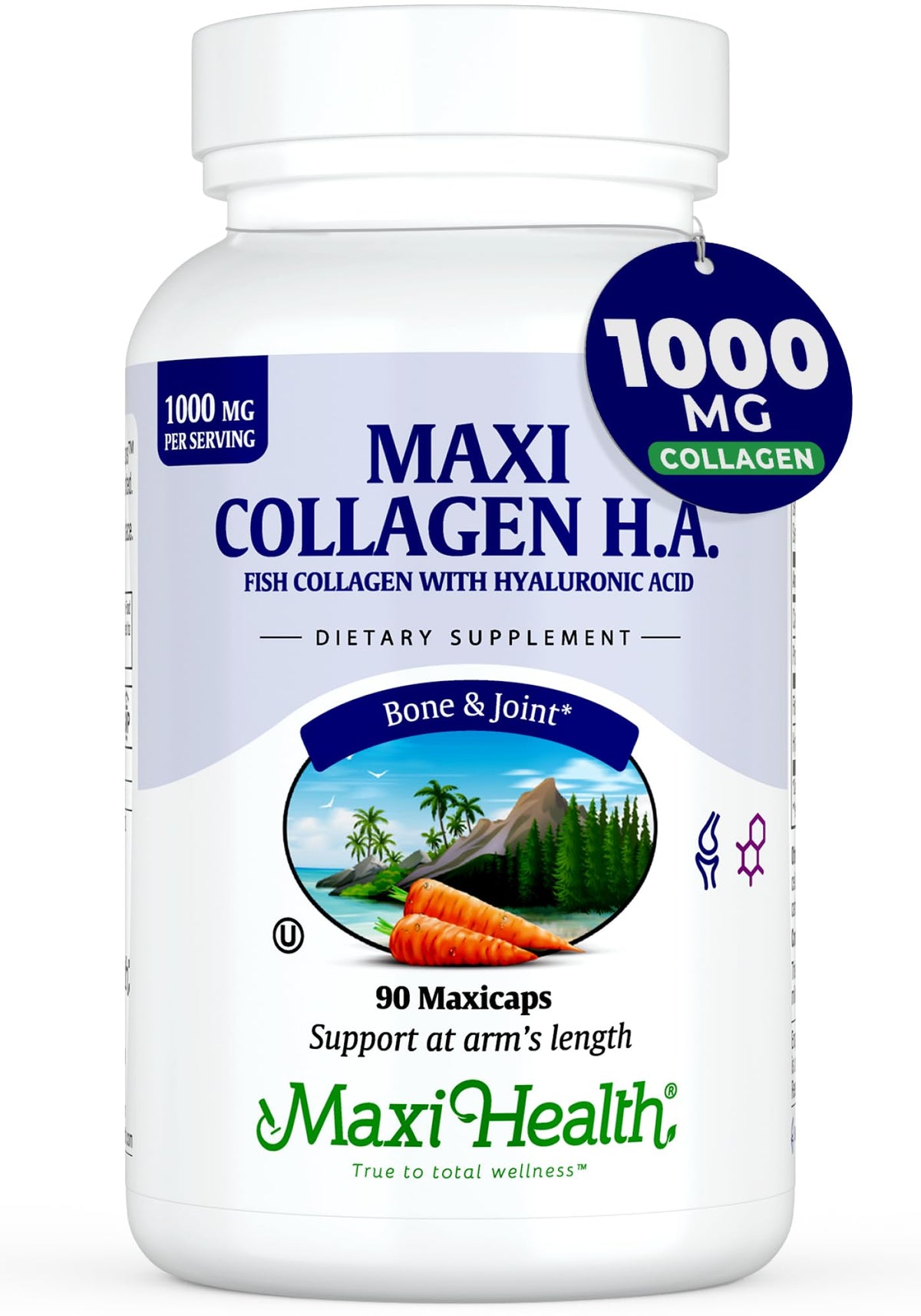 Maxi Health Collagene Marin: capsules visibles, soutien possible des articulations