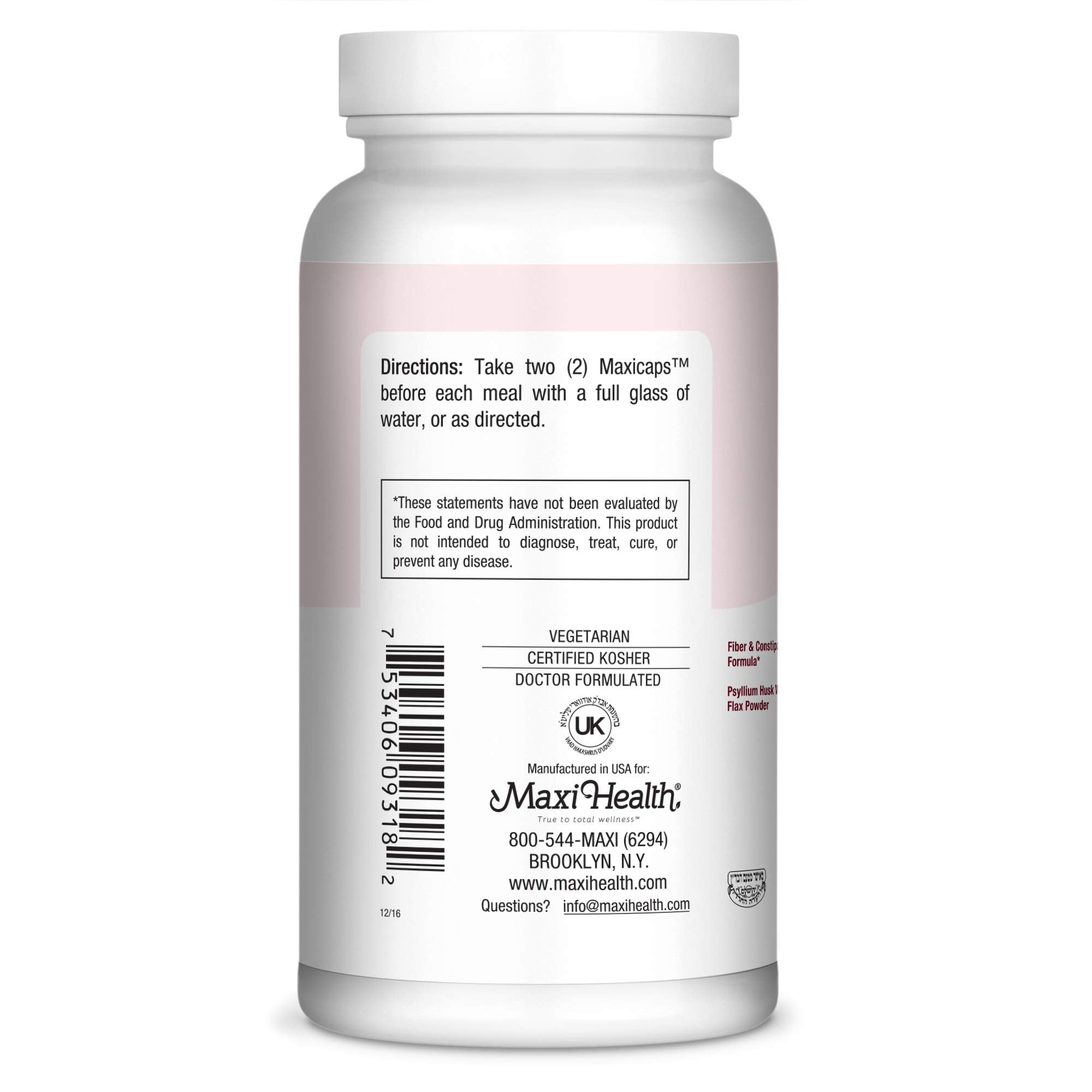 Maxi Health bottle in hand for scale to demonstrate portable 180-count convenience