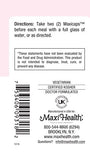 Maxi Health bottle on breakfast table to show daily routine use and digestive support benefit