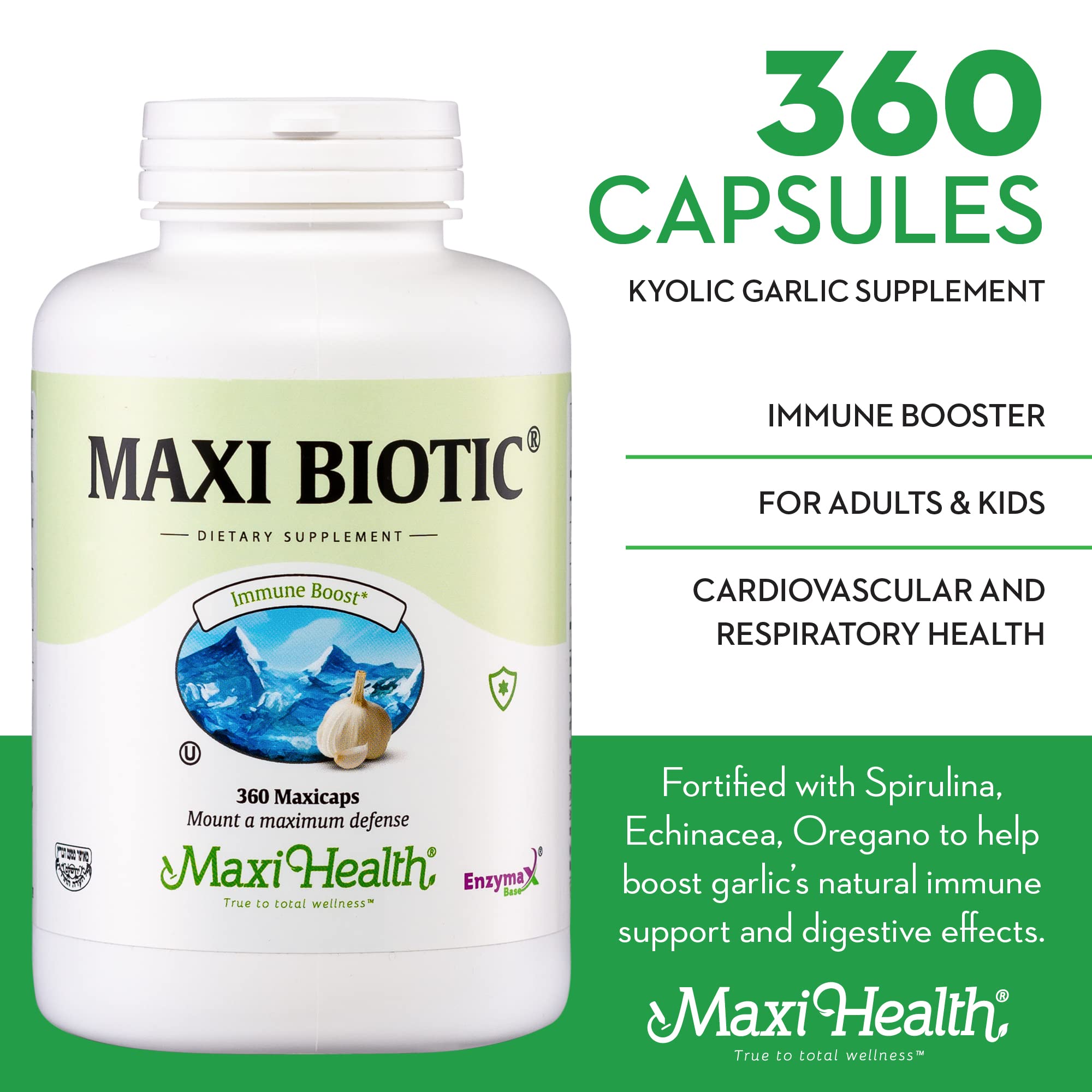 Formule végétarienne Maxi Biotic sans gluten et sans arômes artificiels.