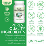 Suggestion d'utilisation quotidienne de Maxi Health Lysine Complex pour une routine simple.
