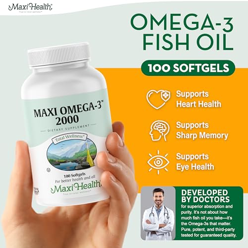 Maxi Health Omega 3 – gélules pratiques pour votre routine quotidienne.