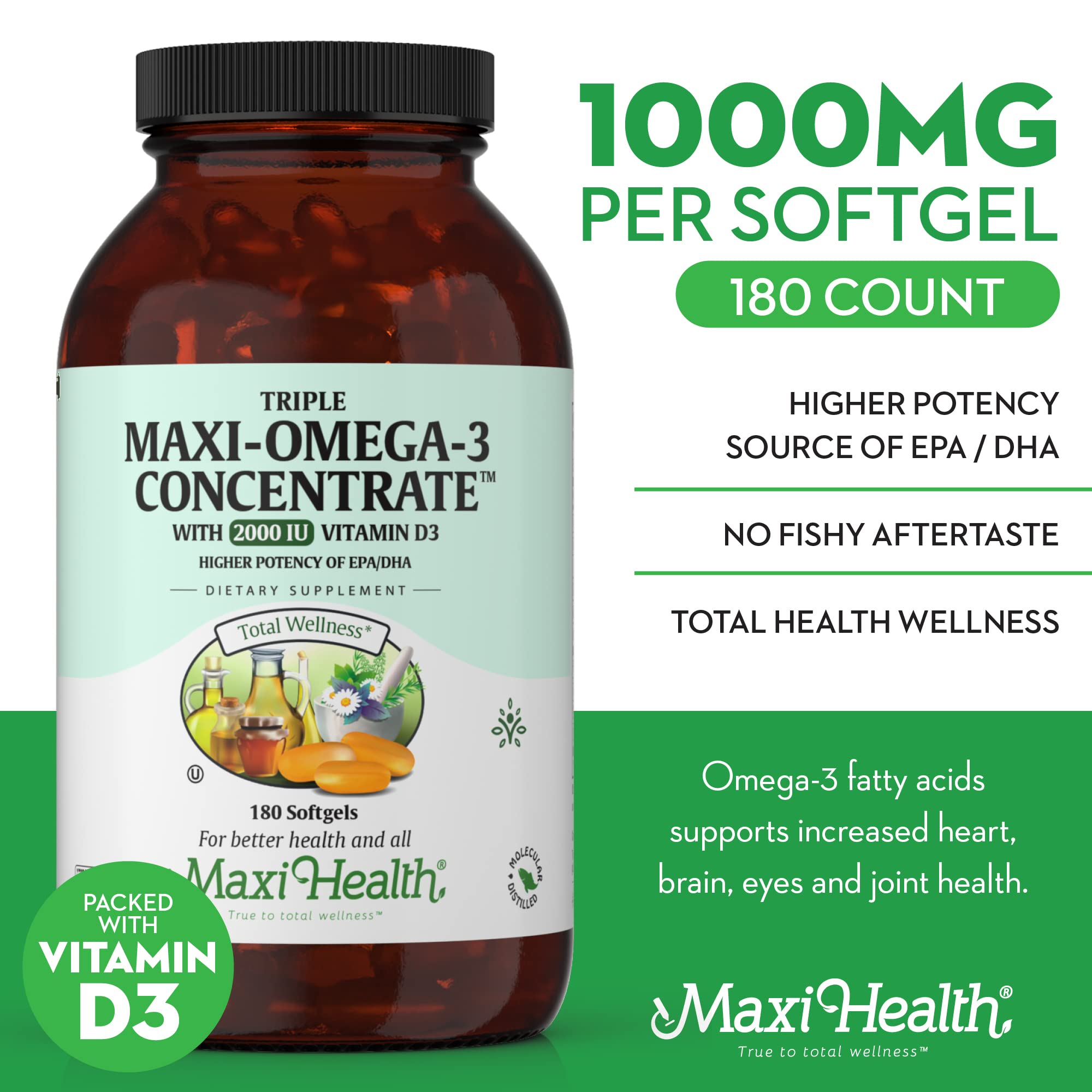 Maxi Health – EPA/DHA concentré pour un apport quotidien.
