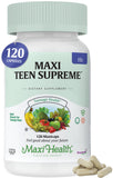  Maxi Health Vitamines Ados – bouteille, soutien énergie et croissance.