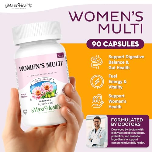 Maxi Health Femmes Multivitamine, capsules: routine pratique à avaler facilement.