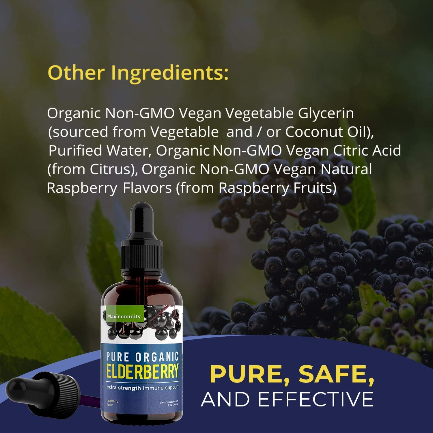 MaxImmunity Sureau bio - Ingrédients bio pour une expérience naturelle.