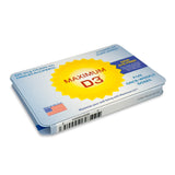 Maximum D3, capsules sur plaque, utilité hebdomadaire potentielle.