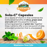 Maximum Living Solu-C bioflavonoïdes agrumes: bénéfices potentiels pour l'absorption de la vitamine C.
