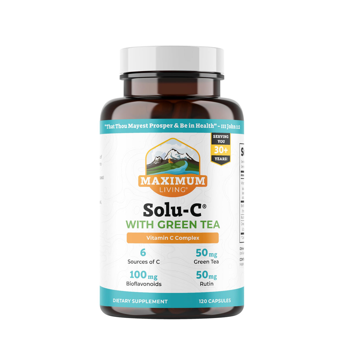 Maximum Living Solu-C thé vert: soutien immunitaire potentiel grâce à la vitamine C.