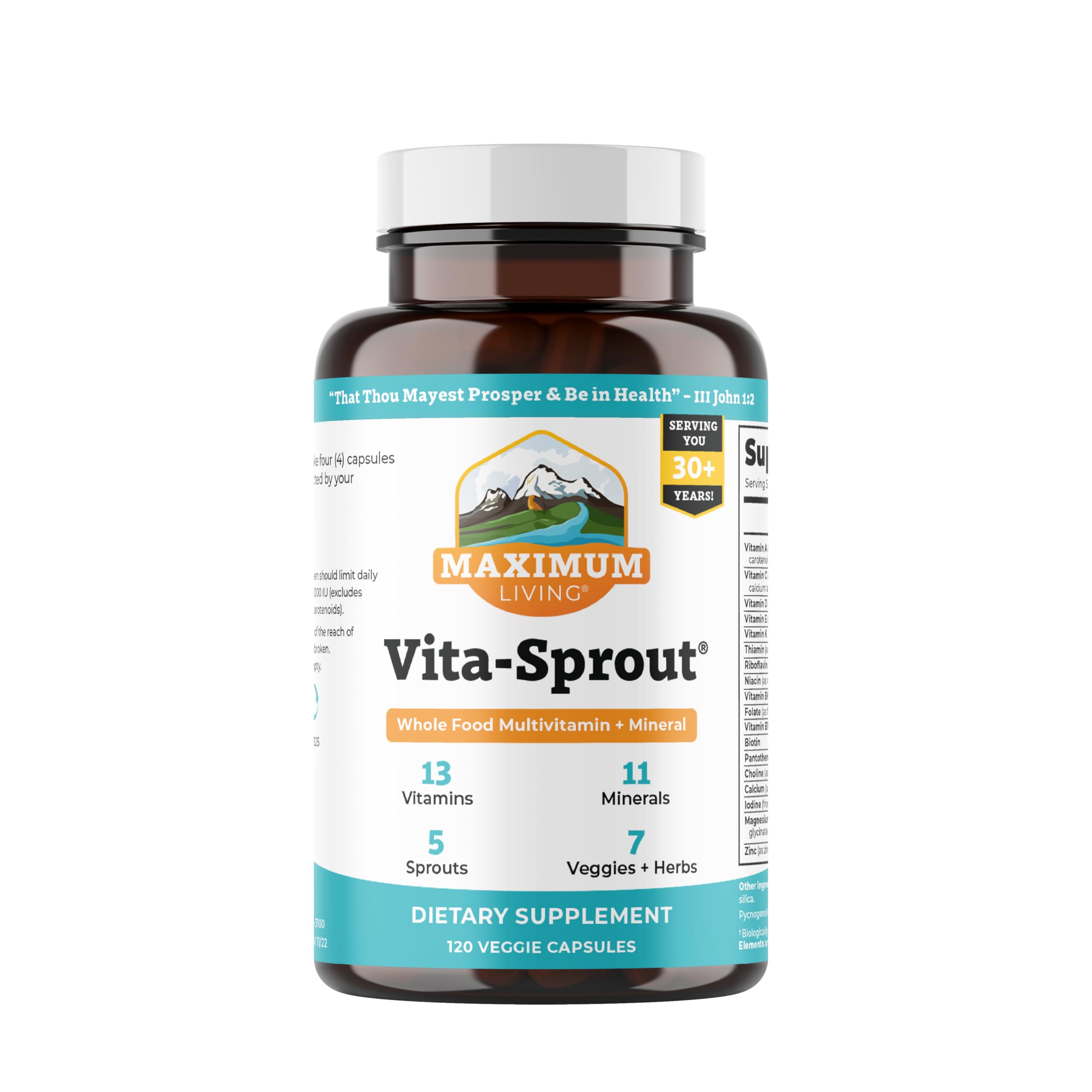 Maximum Living Vita-Sprout, boîte 120 capsules prête à votre routine.
