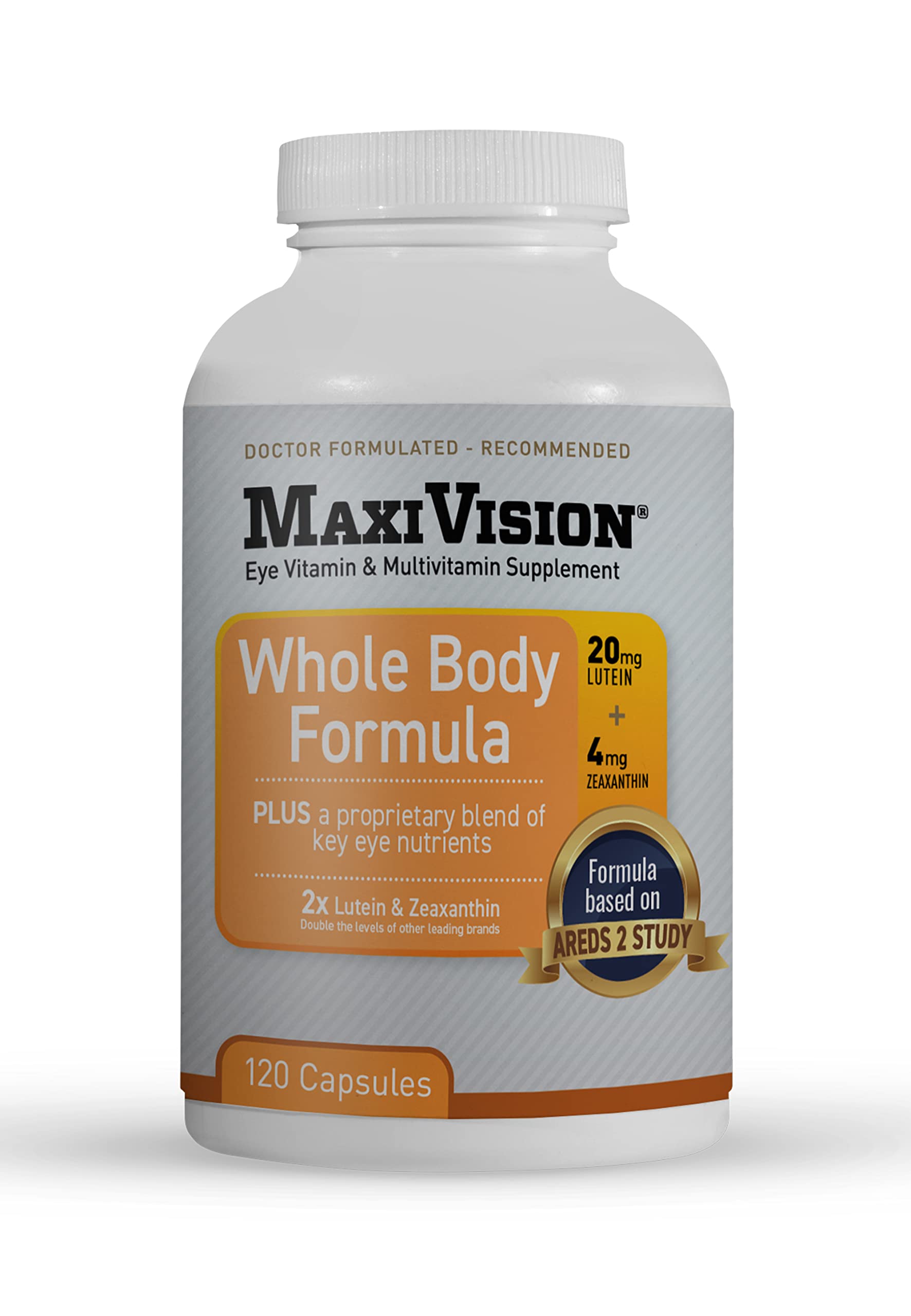 MaxiVision: bouteille AREDS2 complète pour un soutien visuel durable.