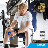 Poudre vanille Maxler 100% Golden Whey au goût naturel et agréable.