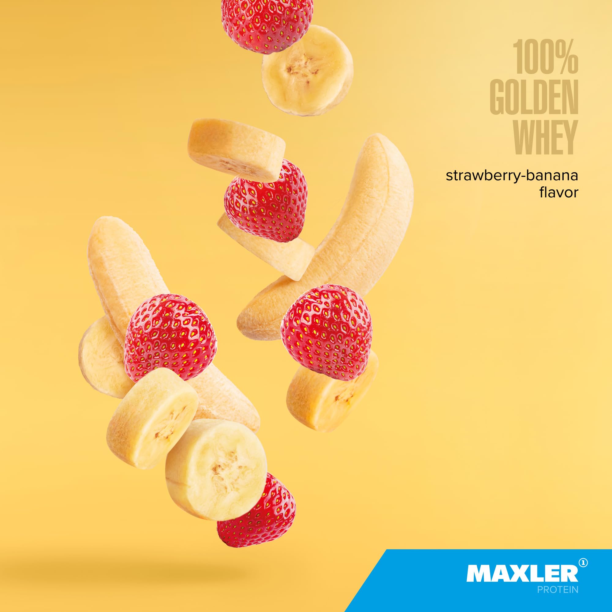 Savoureux shaker Maxler saveur fraise-banane prêt à consommer.