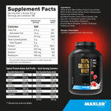 Etiquettes-ingredients Maxler: ingrédients clairs et simples pour la protéine.