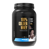 Boîte Maxler 100% Golden Whey prête au dosage pour l’entraînement.