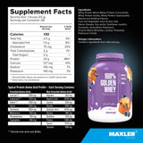 Maxler 100% Golden Whey – texture crémeuse et mélange sans grumeaux.