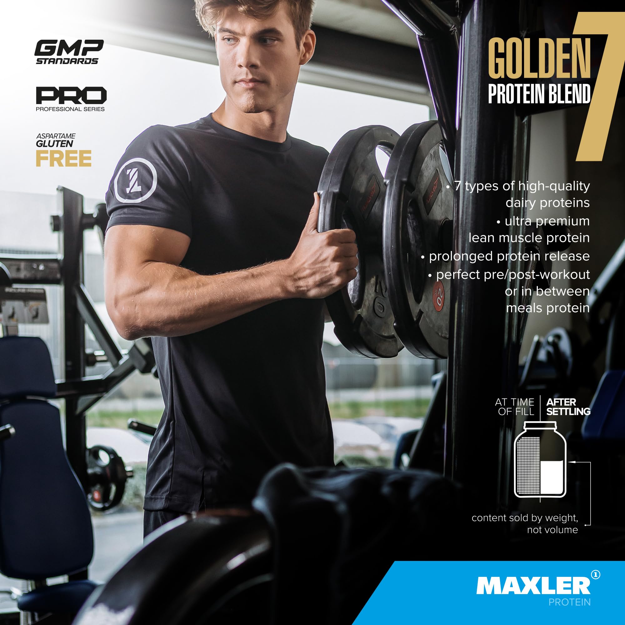 Maxler Golden 7, mélange homogène, sans grumeaux, expérience de dégustation agréable.