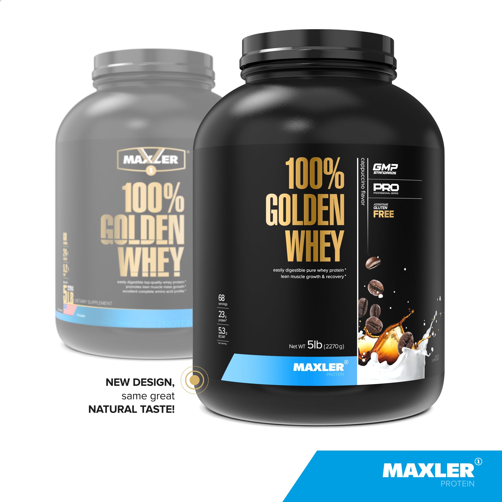 Shake Maxler Golden Whey goût cappuccino, expérience gourmande et rapide.