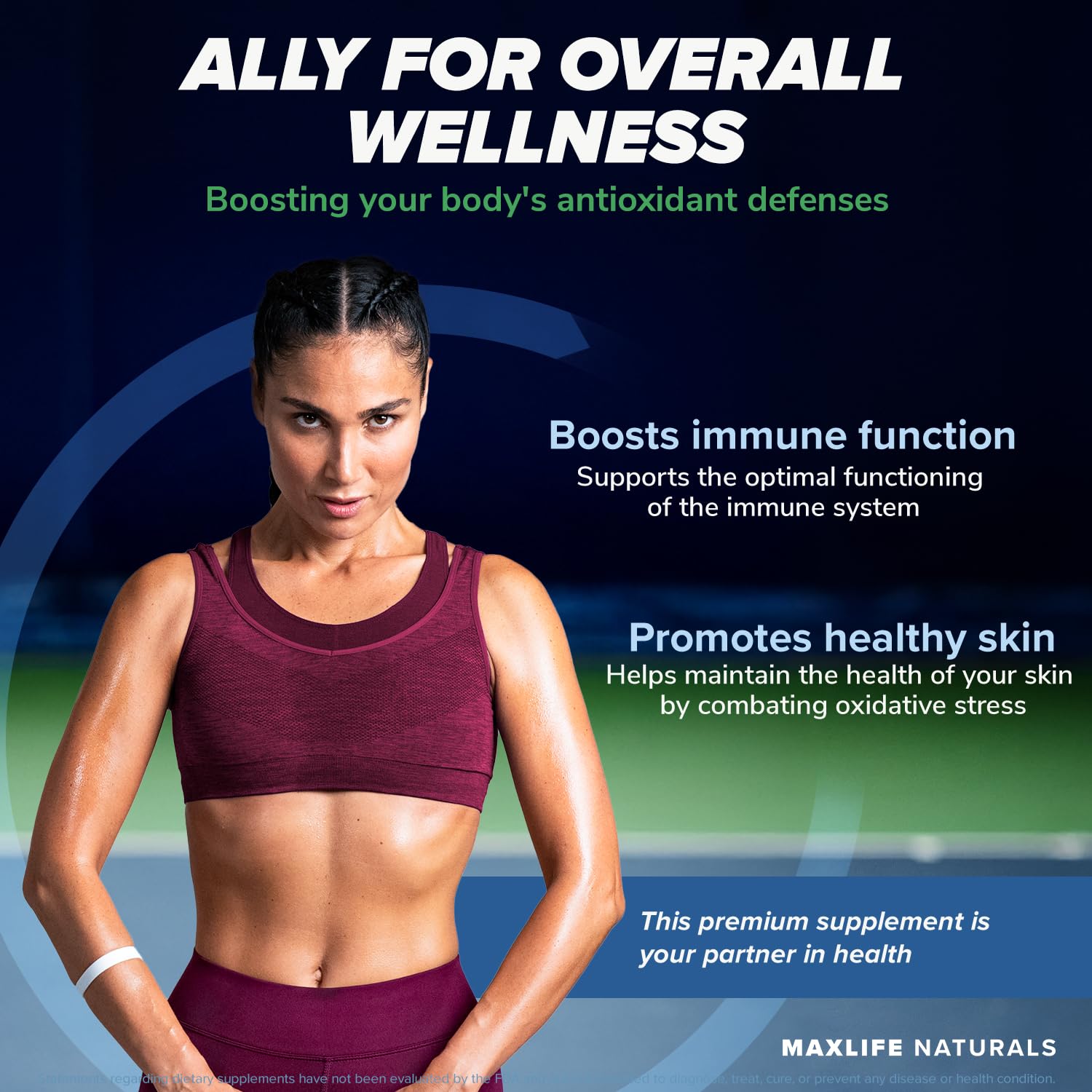 MAXLIFE NATURALS boîte 60 gélules, dosage pratique pour deux mois.