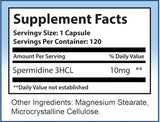 MAXLIFE NATURALS – capsules spermidine 10 mg, dosage 3HCL, prise facile.