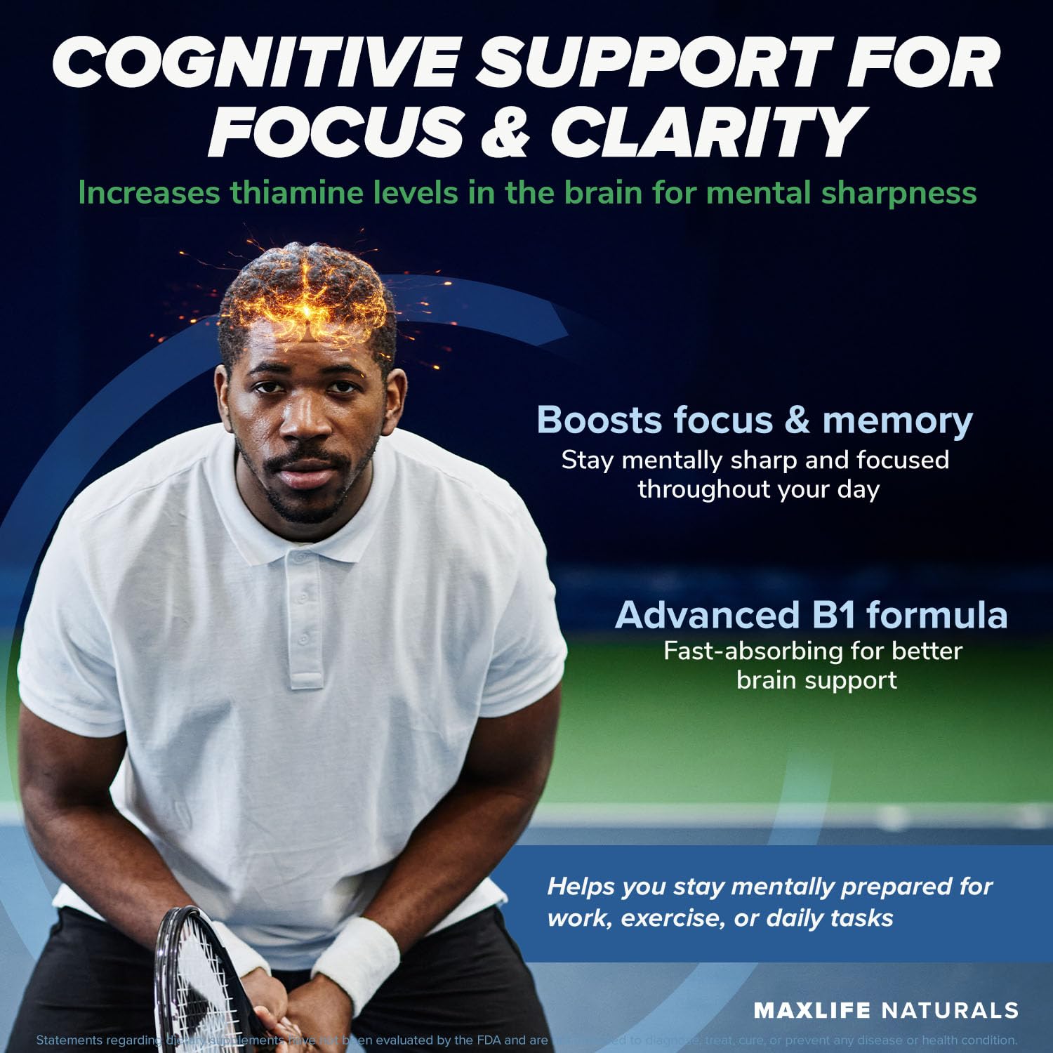 MAXLIFE NATURALS TTFD B1 – Capsules faciles à avaler pour une utilisation quotidienne