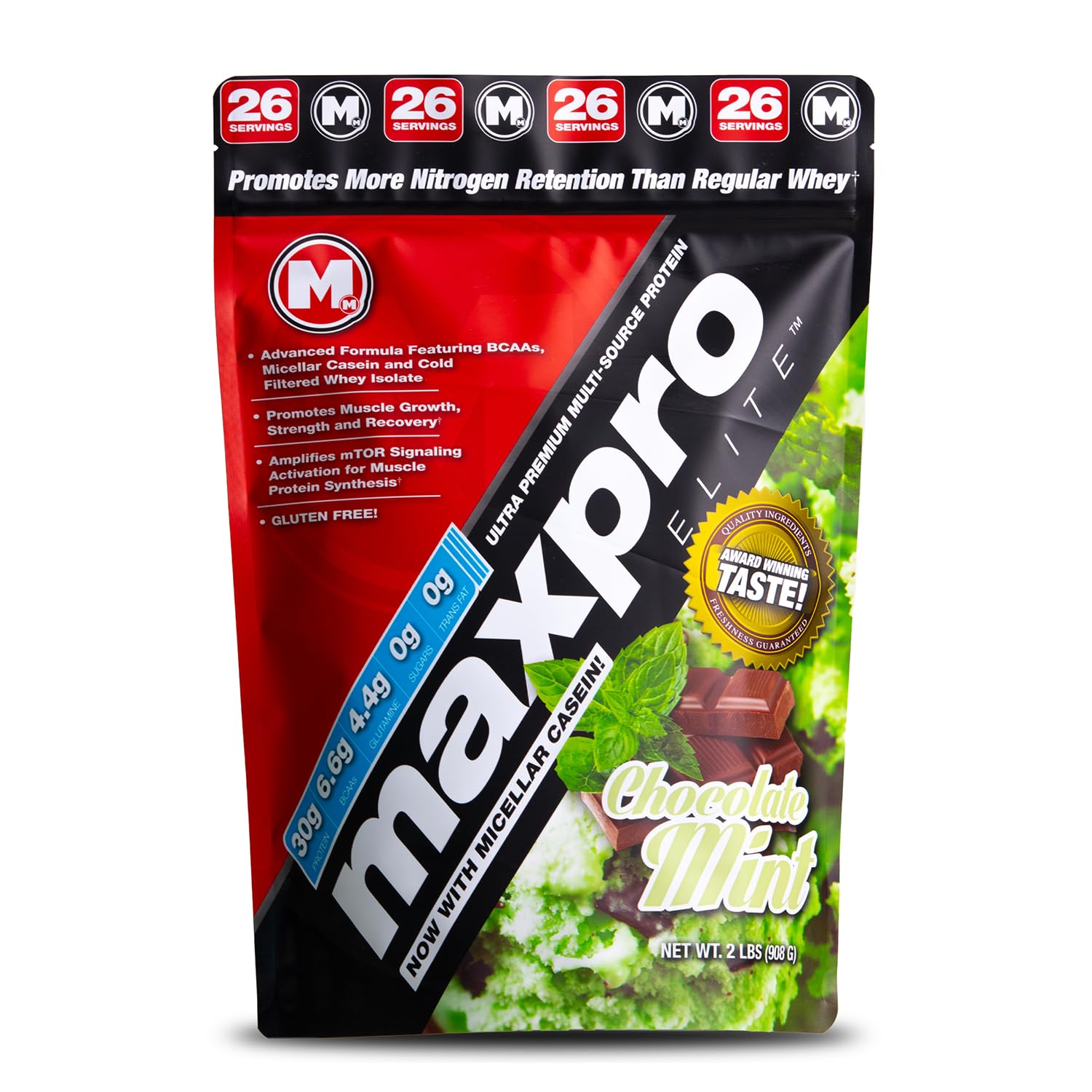 Max Muscle Maxpro Elite dans une bouteille, proteine de qualite pour recuperation apres entrainement.