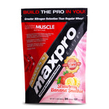 Max Muscle Maxpro Elite: flacon montrant la poudre protéinée pour le post-entraînement.