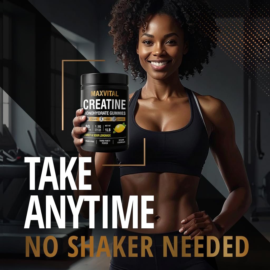 MAXVITAL Creatine Monohydrate Gommes – prise en main rapide et dose adaptée pour l’entraînement