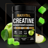 MAXVITAL Créatine Monohydrate Gommes, étiquette sans sucre et ingrédients nets