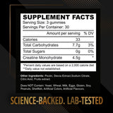 MAXVITAL Creatine Monohydrate Gommes – version végan et halal, formule propre