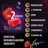 MAXVITAL Zen-7 Gommes Ingrédients clés comme Ashwagandha et L-théanine.