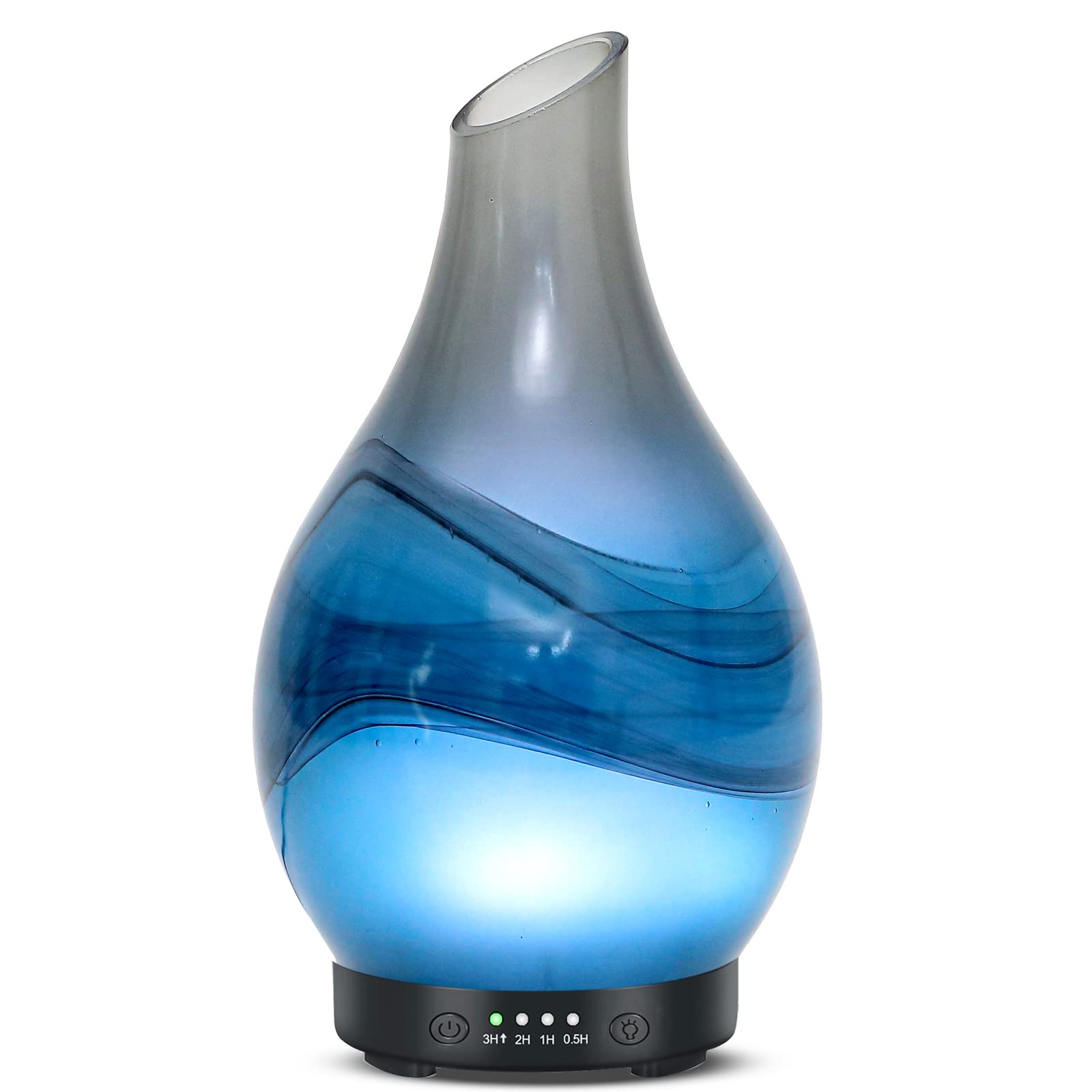 MAXWINER diffuseur huiles essentielles avec verre artisanal et 120 ml, ambiance soignée