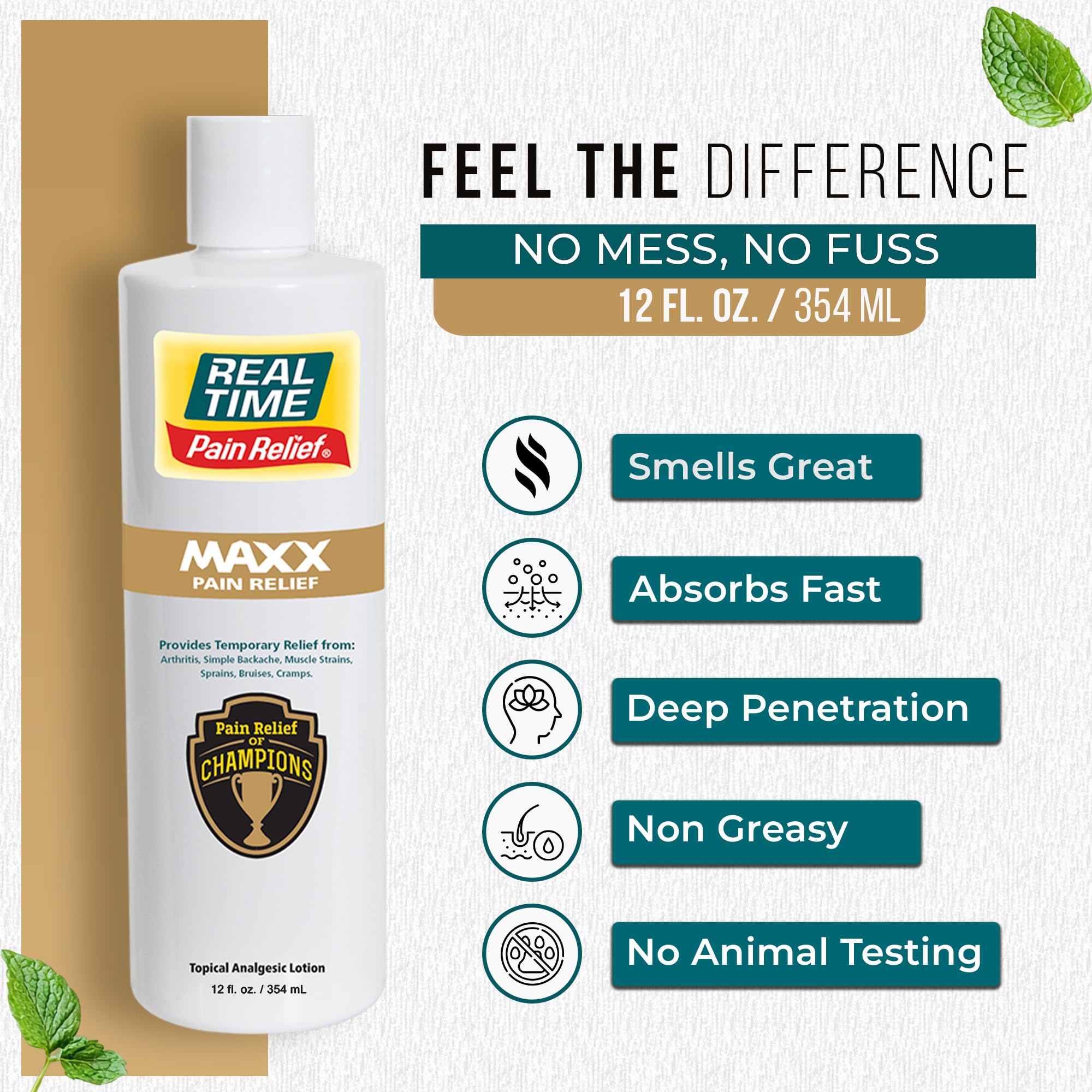 Real Time Pain Relief MAXX: application sur les mains pour relief ciblé.