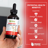 Étiquette claire Maxx Herb Ashwagandha Extrait pour une utilisation sûre