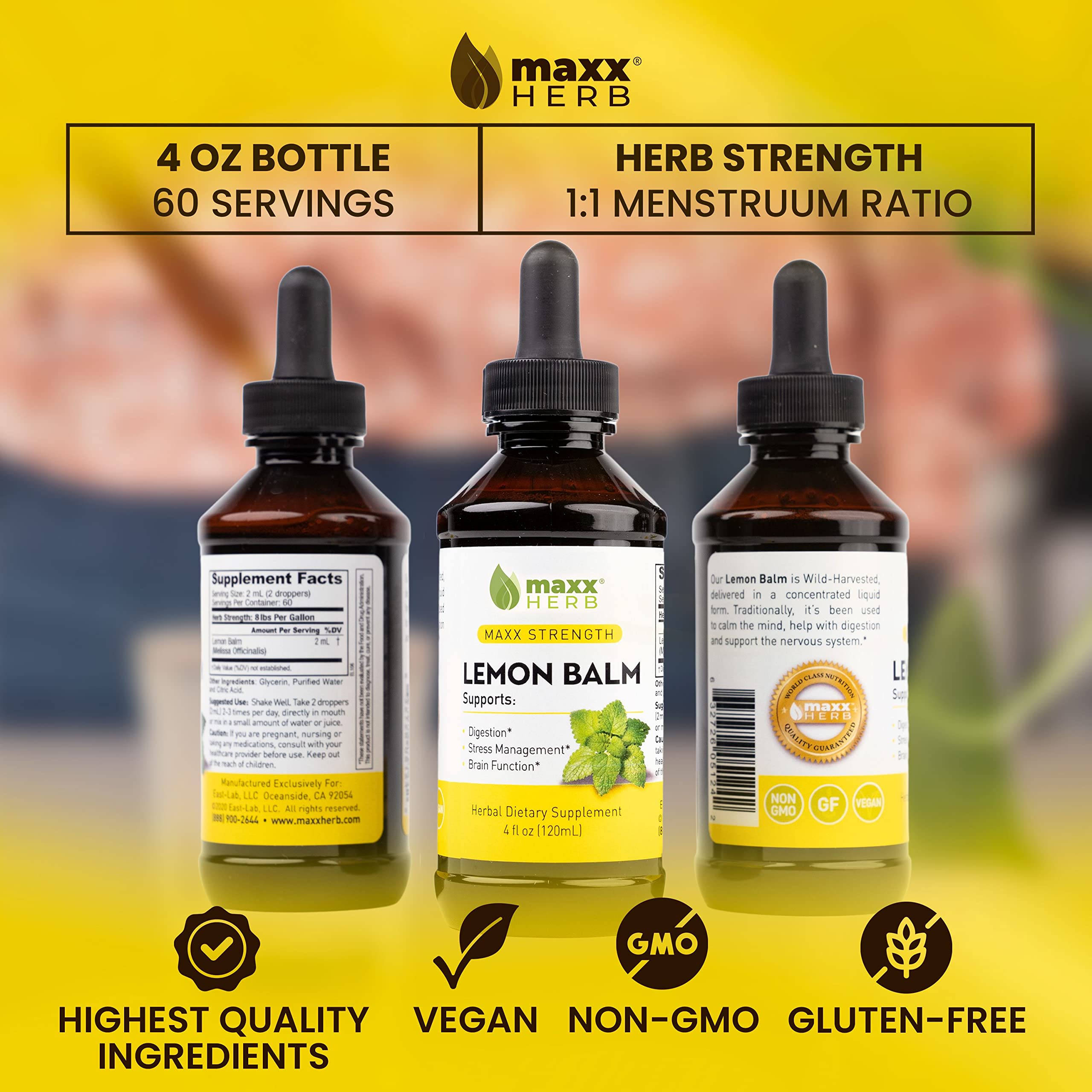 Emballage pratique Maxx Herb Mélisse pour rangement et emploi quotidiens.