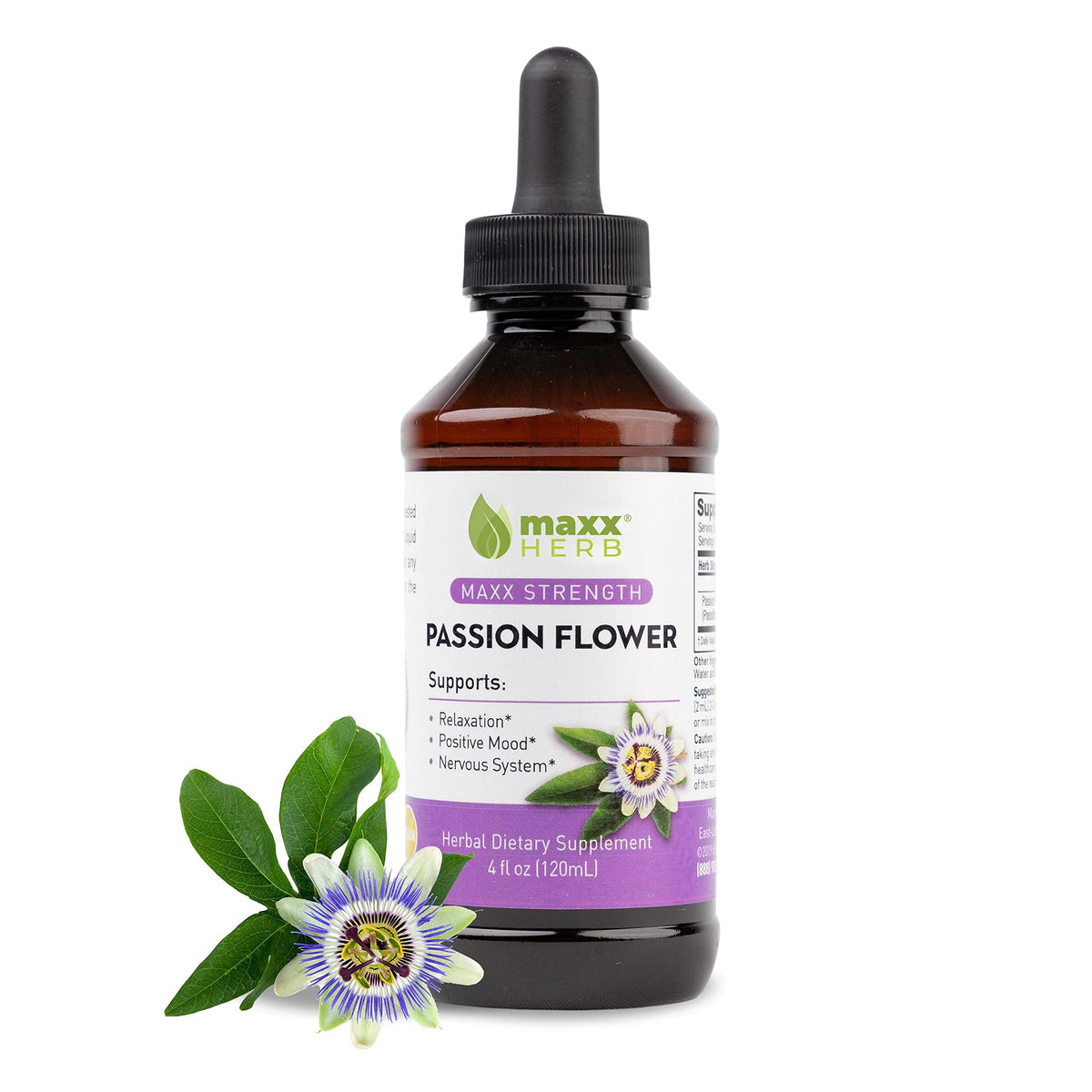 Maxx Herb Passion Flower Extract : bouteille 4oz pour une absorption rapide et pratique.