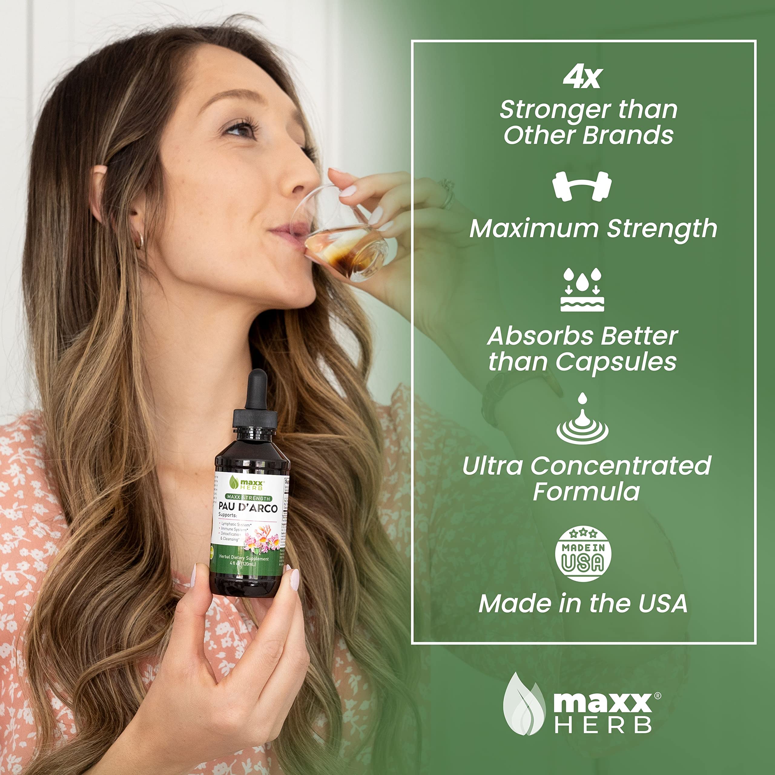 Dropper montre dosage pratique du Pau D'Arco Maxx Herb